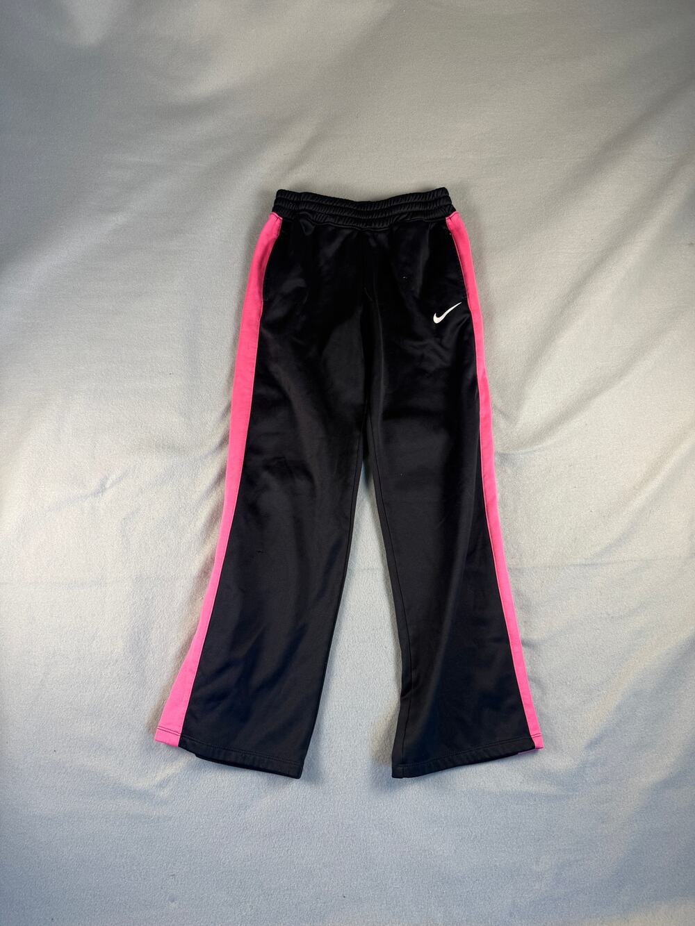 Nike Pants Track Pants Girls L Black Pink Therma-FIT Athletic Fleece 3-Stripes